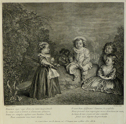 Watteau Drawing Four Studies of a Woman